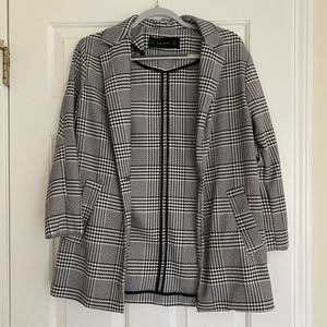 Zara Basic Plaid Spring Coat XS
